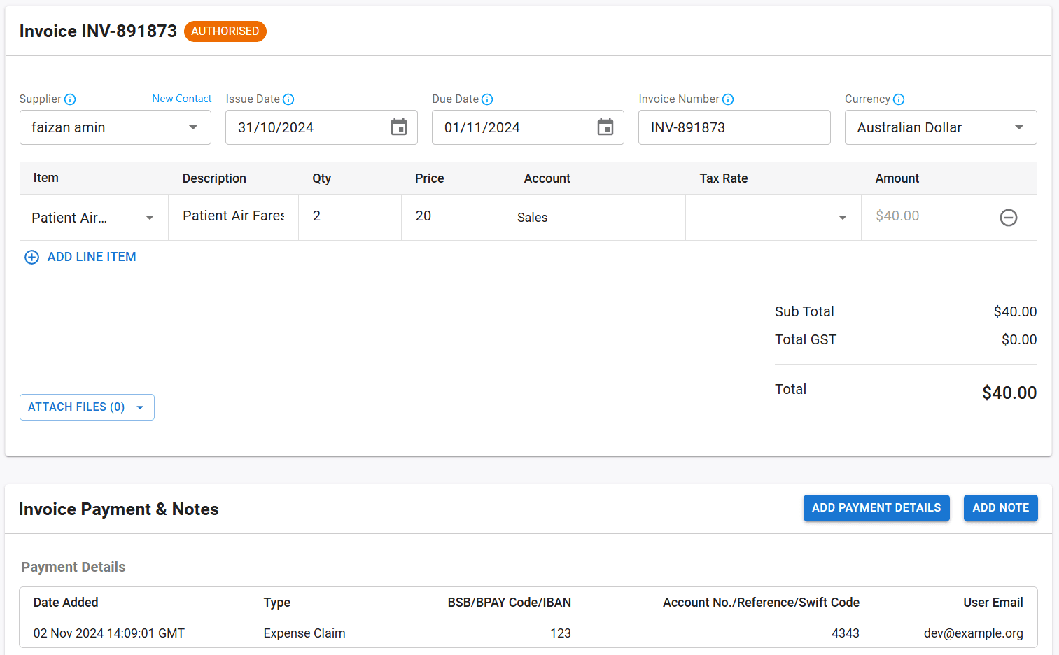 Invoice Integration